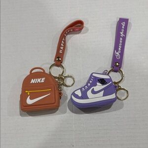 Nike Mini Backpack and Sneaker Keychain Brown or Purple- (Pick 1)